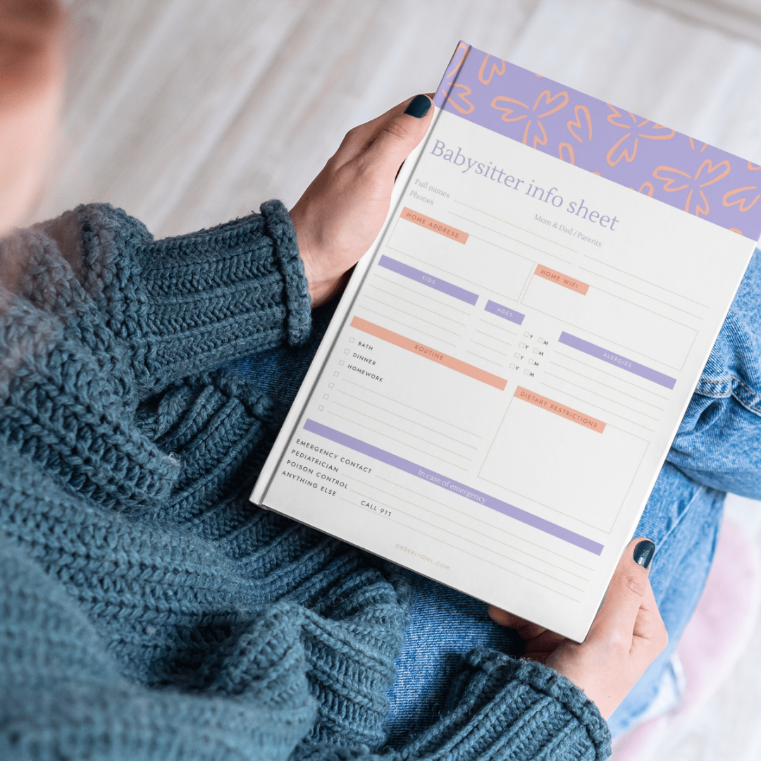 Babysitter info sheets